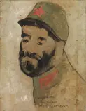 Lorenzo Viani, Territoriale, 1916, oil on eternit
