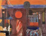 Bruno Saetti, Paesaggio col sole