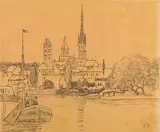 Camille Pissarro, La Seine à Rouen (Port de Rouen)