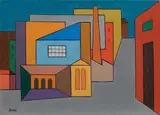 Atanasio Soldati, La piccola città, 1947, oil on canvas