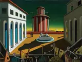 Piazza d'Italia con squadre e Arianna dormiente by Giorgio de Chirico, 1969, oil on canvas, offered Dec 2011