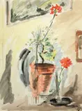 Filippo de Pisis, Vaso di fiori, 1937, watercolour on paper