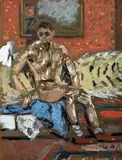 Interno con nudo by Filippo de Pisis, 1932, oil on cardboard, offered Dec 2011