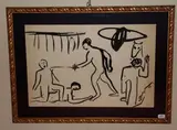 Studio by Enrico Baj, 1953, pennarello on paper, offered Dec 2011