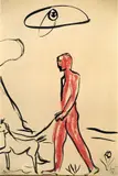 Enrico Baj, Uomo con cane