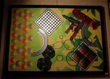 Peter Phillips, Senza titolo, 1974, screenprint and collage on canvas