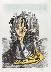 Giorgio de Chirico, Trofeo, 1969, lithograph a