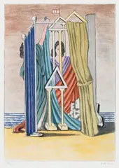 Giorgio de Chirico, Le Vestali, 1976, lithograph a