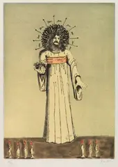 Giorgio de Chirico, L'immagine eccelsa, 1977, etching/acquatinta