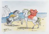Cavalli sulla spiaggia by Giorgio de Chirico, 1974, lithograph a, offered Dec 2011