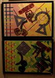Peter Phillips, Lotto di due multupli, 1974, screenprint and collage on canvas