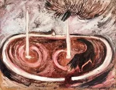 Senza titolo by Marco del Re, oil on canvas, offered Dec 2011