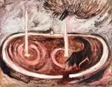 Marco del Re, Senza titolo, oil on canvas