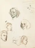 Domenico Gnoli, Studio di volti