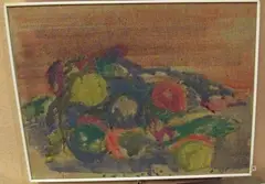 Attilio Forgioli, Frutti, oil on canvas