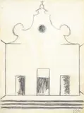 S. Spirito by Ottone Rosai, 1954, charcoal on paper, offered Dec 2011