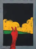 Paesaggio by Tano Festa, 1975, enamel and acrylic on canvas, offered Dec 2011