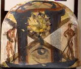 Il pilota della mia nave by Bruno Ceccobelli, mixed media on sedile imbottito, offered Dec 2011
