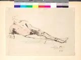 Filippo de Pisis, Ragazzo sdraiato, 1927, watercolour