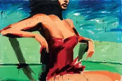 Janusz Haka, La panchina, 1985, oil on canvas