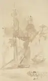 Filippo de Pisis, Vaso di fiori, watercolour on paper