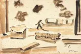 Filippo de Pisis, Finestra, 1953, inchiostro on paper