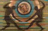 Alba del giudizio by Bruno Ceccobelli, mixed media and collage on panel, offered Dec 2011