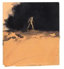 Senza titolo n. 1 by Vladimir Veličković, 1998, mixed media on cardboard, offered Dec 2011