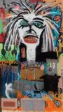 Paul Kostabi, Strategy session, 2008, mixed media and collage on canvas