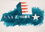 Franco Angeli, Iscrizione navale, 1966, enamel and pencil on paper