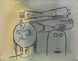 Wifredo Lam, Composizione, 1973, oil on canvas
