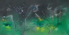 Roberto Sebastian Matta, Senza titolo, 1966, oil on canvas