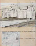 Wrapped Reichstag by Christo, 1976, collage and mixed media on cardboard, offered Dec 2011