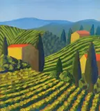 Vigneti by Salvo, 1995, oil on cardboard, offered Dec 2011