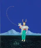 Gianni Stefanon, Lingua lunga, 1998, tempera and foglia oro on panel