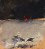 Vladimir Veličković, Senza titolo n. 2, 1998, mixed media on cardboard