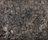 Luigi Carboni, Senza titolo (Fiori), 1994, mixed media on paper applicata on canvas