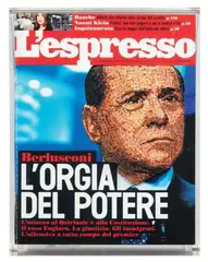 Nonno Papi by Leonardo Pivi, 2009, micromosaico on rivista in teca di plexiglass, offered Dec 2011