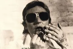 Gina Pane, Discours Mou et Mat, 1975, stampa fotografica on cardboard
