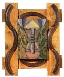 Segno e matrice by Bruno Ceccobelli, 2002, mixed media and collage on legno and cardboard, offered Dec 2011