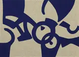 Carla Accardi, Blu di Prussia, 2008, acrylic on canvas grezza