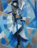 Giuseppe Ajmone, L'abito da ballo, 1956, oil on canvas