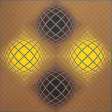 972 Olla by Victor Vasarely, 1986, acrylic on canvas, offered Dec 2011