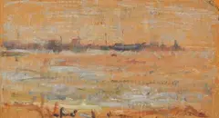 Marina by Mario Marcucci, 1946, oil on cardboard, offered Oct 2011