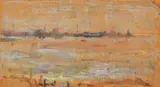 Marina by Mario Marcucci, 1946, oil on cardboard, offered Oct 2011