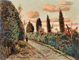 Gino Romiti, Viale con cipressi
