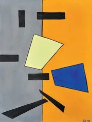 Mario Nuti, Astratto, 1950, oil on faesite