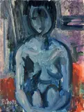 Nudo by Primo Conti, 1968, oil on cardboard, offered Oct 2011