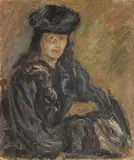Raffaello Arcangelo Salimbeni, Ritratto di signora, 1943, oil on cardboard