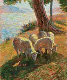 Benvenuto Benvenuti, Paesaggio lacustre con pecore